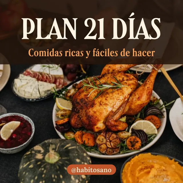Portada del Plan 21 Días: comidas ricas y fáciles de hacer